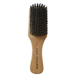 Vintage Vidal Sassoon Hair Brush Wooden Handle Boar Bristle 7” Smoothing